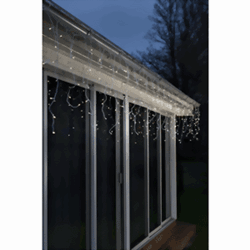 Zeige Details für Eisregenvorhang warmweiss 200-teilig weisses Kabel Bild von Eisregenvorhang warmweiss 200-teilig weisses Kabel