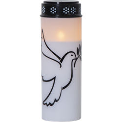 Zeige Details für Grabkerze Dove 20.5cm weiss Bild von Grabkerze Dove 20.5cm weiss