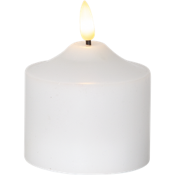 Zeige Details für Flamme Stumpenkerzen weiss 9.5cm Bild von Flamme Stumpenkerzen weiss 9.5cm