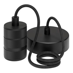 Zeige Details für Leuchtmittelzuleitung Retro Pendant 1x1.5m matt schwarz E27 Bild von Leuchtmittelzuleitung Retro Pendant 1x1.5m matt schwarz E27