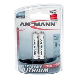 Zeige Details für Ansmann Lithium FR03 MX2400 AAA 1,5V 2-er Blister Bild von Ansmann Lithium FR03 MX2400 AAA 1,5V 2-er Blister