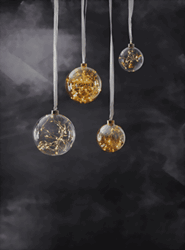 Zeige Details für GLOW Weihnachtskugel 15cm, klar gold Bild von GLOW Weihnachtskugel 15cm, klar gold
