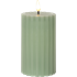 Bild von Flamme Stripe Stumpenkerzen grün 7.5x15cm, Bild 1