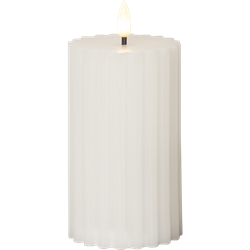 Zeige Details für Flamme Stripe Stumpenkerzen weiss 7.5x15cm Bild von Flamme Stripe Stumpenkerzen weiss 7.5x15cm