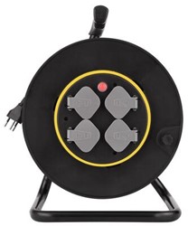 Zeige Details für Kabelrolle 33m 4xT.13 schwarz/gelb IP44 Bild von Kabelrolle 33m 4xT.13 schwarz/gelb IP44