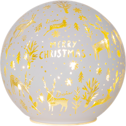 Zeige Details für Merry X-mas Glasdekoration 15cm Bild von Merry X-mas Glasdekoration 15cm