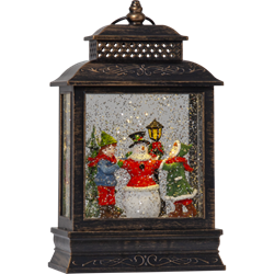 Zeige Details für Winter, Laterne Schneemann mit Glitzer Bild von Winter, Laterne Schneemann mit Glitzer