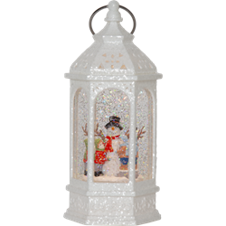 Zeige Details für Winter, Laterne Schneemann mit Glitzer weiss Bild von Winter, Laterne Schneemann mit Glitzer weiss