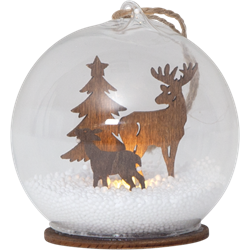 Zeige Details für Tischdekoration Fauna Kugel braun Ø8cm Bild von Tischdekoration Fauna Kugel braun Ø8cm