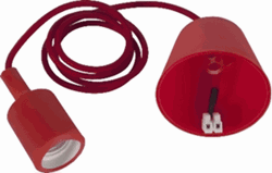 Zeige Details für Leuchtmittelzuleitung rot E27 Bild von Leuchtmittelzuleitung rot E27