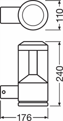Zeige Details für Outdoor Facade Lantern 12W/3000K Bild von Outdoor Facade Lantern 12W/3000K