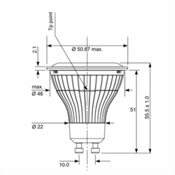 Zeige Details für RefLED+ ES50 240V 5.5=63W/840 GU10 40° Bild von RefLED+ ES50 240V 5.5=63W/840 GU10 40°