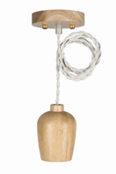 Zeige Details für Leuchtmittelzuleitung Wooden Pendant E27 Bild von Leuchtmittelzuleitung Wooden Pendant E27