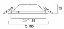 Zeige Details für Start Downlight 15W/4000K LochØ 175mm Bild von Start Downlight 15W/4000K LochØ 175mm