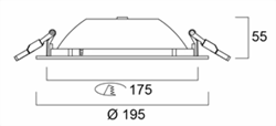 Bild von Start Downlight 15W/3000K LochØ 175mm