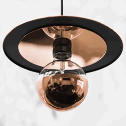 Zeige Details für Lampenschirm Metall roségold/schwarz Bild von Lampenschirm Metall roségold/schwarz