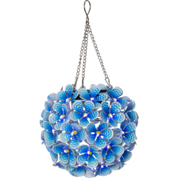 Zeige Details für Solar Hängeleuchte Hortensia blau Bild von Solar Hängeleuchte Hortensia blau