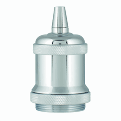 Zeige Details für Retro Lampenfassung alu E27 silber Antik Bild von Retro Lampenfassung alu E27 silber Antik