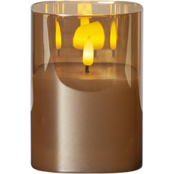 Zeige Details für Flamme Wax LED in Glass, Bernstein Bild von Flamme Wax LED in Glass, Bernstein