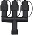 Bild von System 24 3-Fach Verteiler Extra, schwarzes Kabel, Bild 1