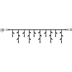 Zeige Details für System Decor Vorhang Extra 4x0.4 Meter, weisses Kabel Bild von System Decor Vorhang Extra 4x0.4 Meter, weisses Kabel