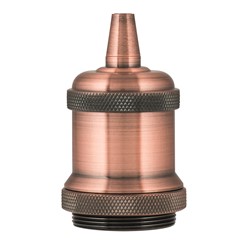 Zeige Details für Retro Lampenfassung alu E27 kupfer Antik Bild von Retro Lampenfassung alu E27 kupfer Antik