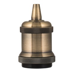 Zeige Details für Retro Lampenfassung alu E27 bronze Antik Bild von Retro Lampenfassung alu E27 bronze Antik
