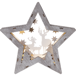 Zeige Details für Fauna Stern mit Hirsch 25cm Bild von Fauna Stern mit Hirsch 25cm