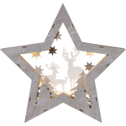 Zeige Details für Fauna Stern mit Hirsch 34cm Bild von Fauna Stern mit Hirsch 34cm