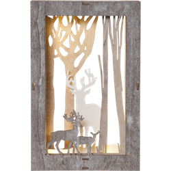 Zeige Details für Fauna Bild mit Hirsch 28cm Bild von Fauna Bild mit Hirsch 28cm