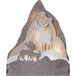 Zeige Details für Fauna Berg mit Hirsch 21cm Bild von Fauna Berg mit Hirsch 21cm