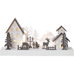 Zeige Details für Fauna Landschaft 28cm weiss/grau Bild von Fauna Landschaft 28cm weiss/grau