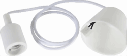 Zeige Details für Lampenzuleitung 230V bis 60W mit Fassung E27 weiss IP20 Bild von Lampenzuleitung 230V bis 60W mit Fassung E27 weiss IP20