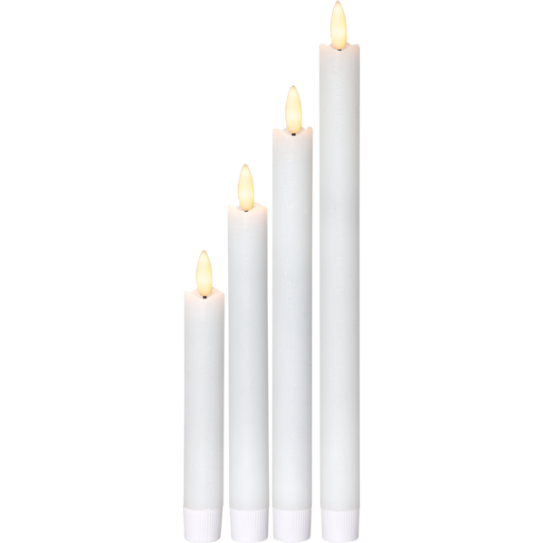 Bild von Flamme Stabkerzen weiss 28.5cm 4er-Pack