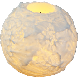 Bild von LED Kerze Snowball Ø7.5cm weiss