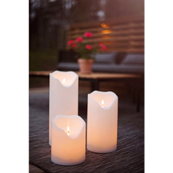 Bild für Kategorie LED Kerzen Outdoor Flamme Grand weiss