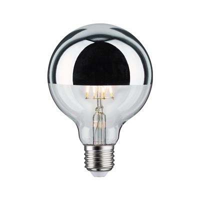 Bild von Kopfspiegel Globe 95mm LED silber A60 240V 6.5=48W/2700K E27 dim