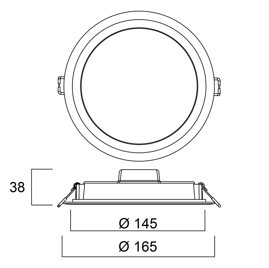 Bild von Sylflat Eco Downlight Einbau rund 950lm 12W 3000K