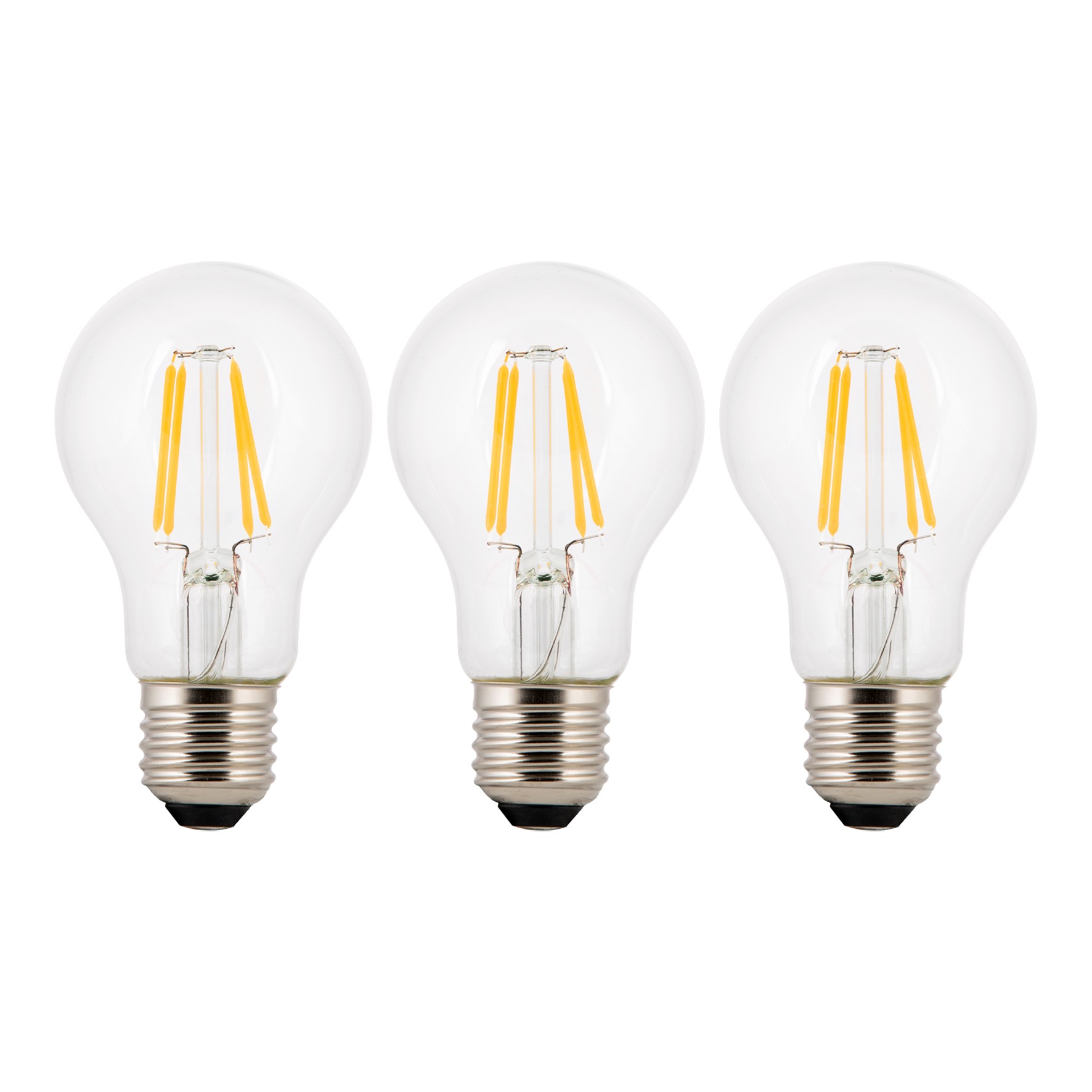 Bild von Standard GLS LED A60 klar 240V 6W=60W/2700K E27 3er-Pack