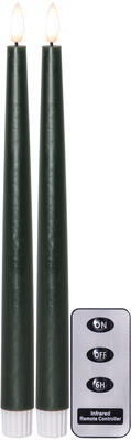 Bild von Flamme Slim Stabkerzen 061-87 grün 2.1x28.5 cm 2er-Set