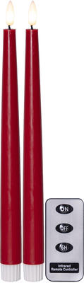 Bild von Flamme Slim Stabkerzen 061-85 rot 2.1x28.5 cm 2er-Set