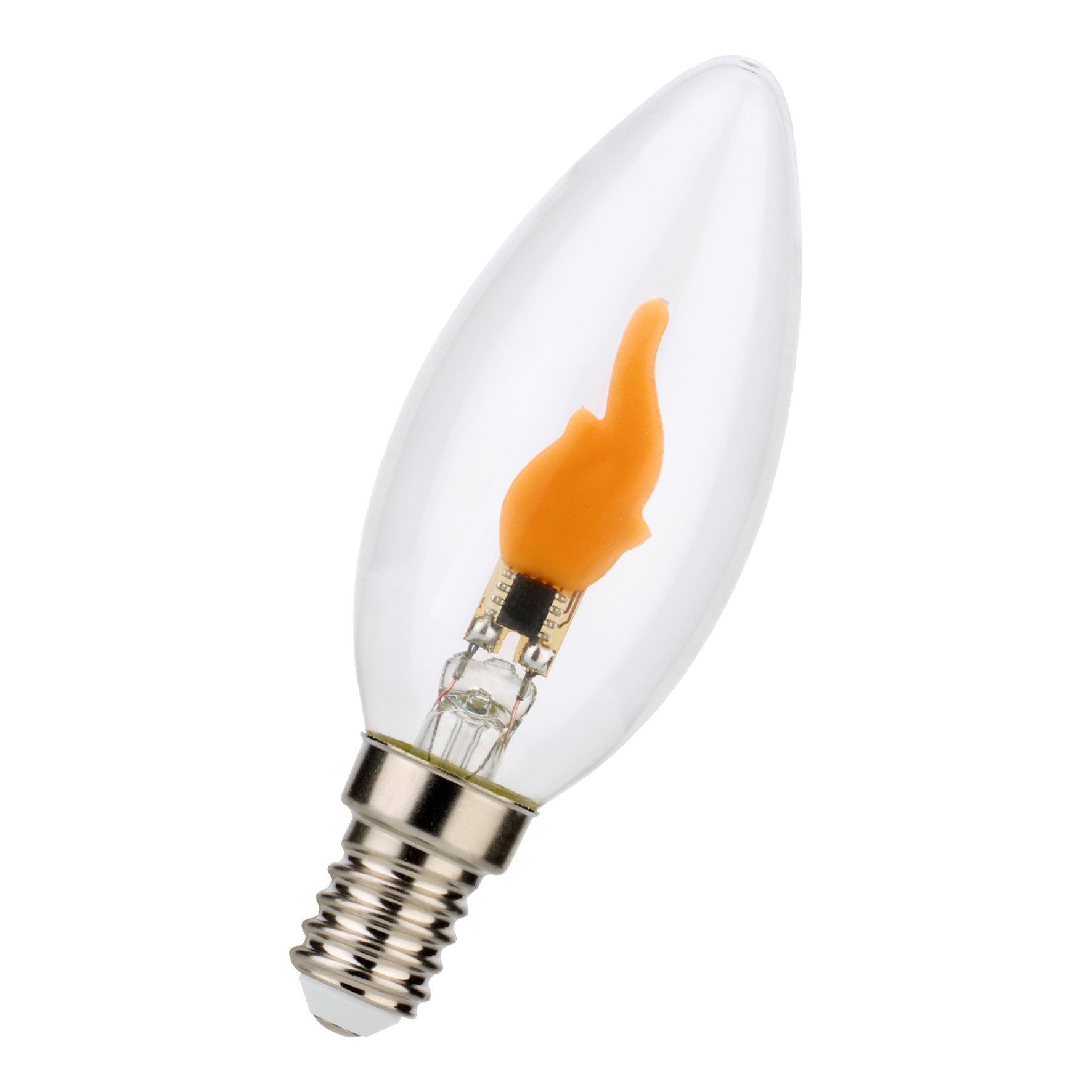 Bild von LED Flackerkerze C35 Klar 230V 0.5W 5lm 1900K E14 ab Ende Januar 25 lieferbar