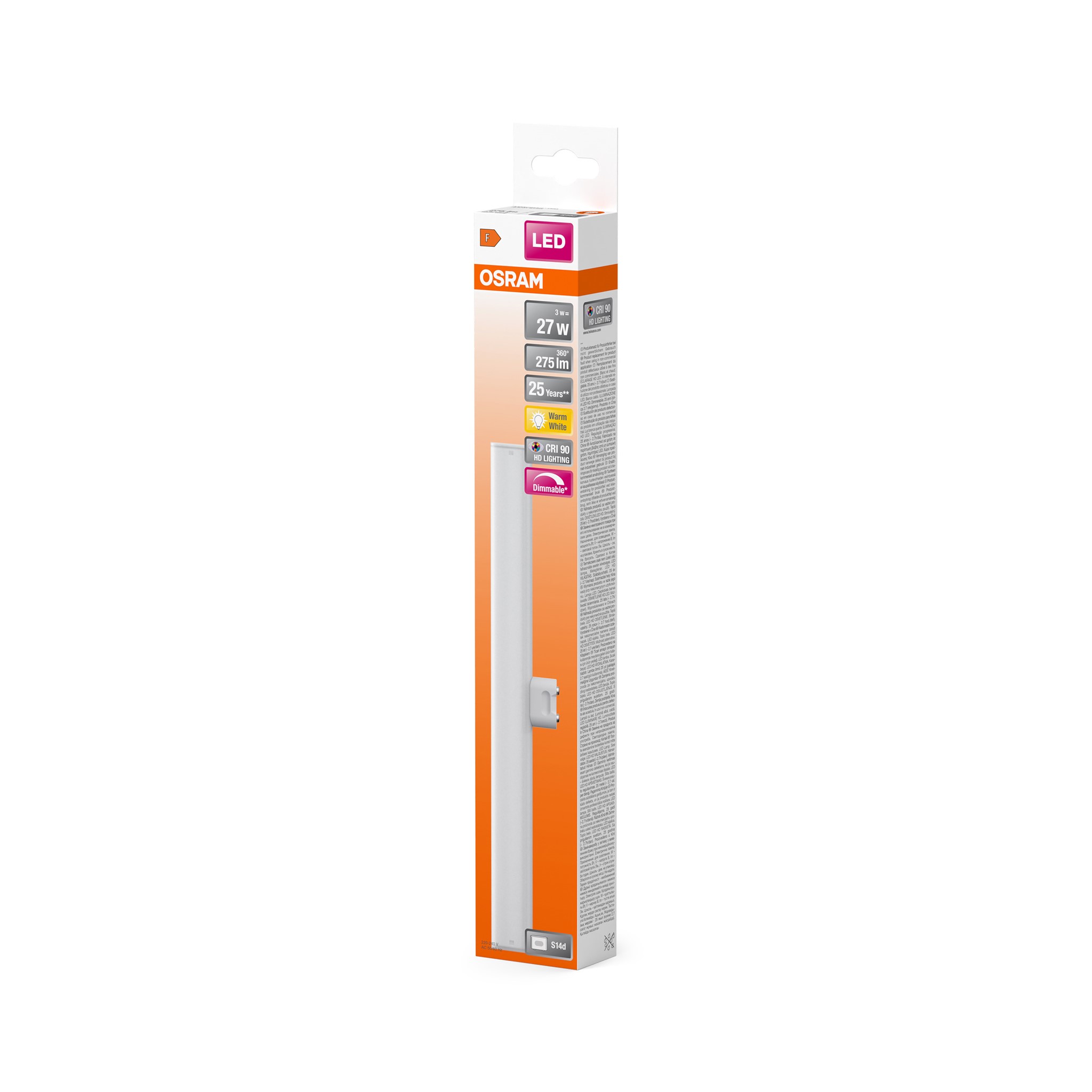 Bild von LEDinestra dim 230V 3W/827 warmweiss S14d