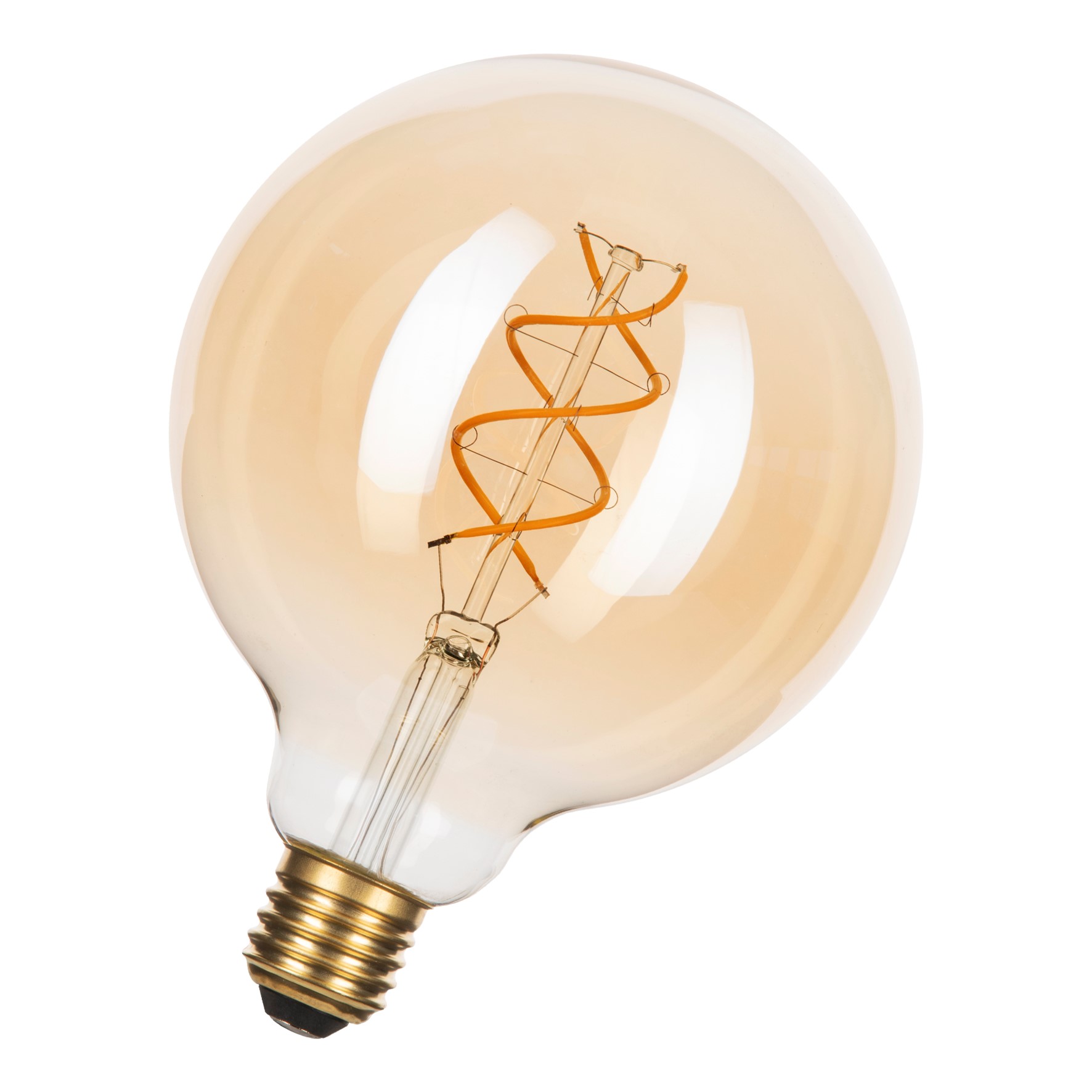Bild von Spiraled Basic Globe 125mm gold 240V 4W/1900K E27 dim