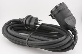Bild von Gummiverlängerungskabel 10 Meter schwarz IP55