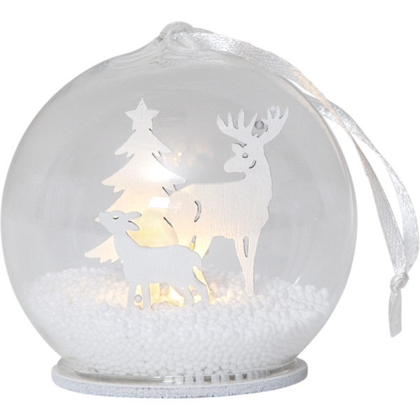 Bild von Tischdekoration Fauna Kugel weiss Ø8cm