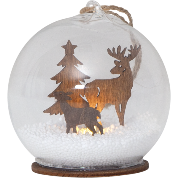 Bild von Tischdekoration Fauna Kugel braun Ø8cm