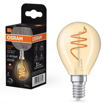 Bild von Vintage LED Classic P45 240V 4.9=40W/2200K E14 dim