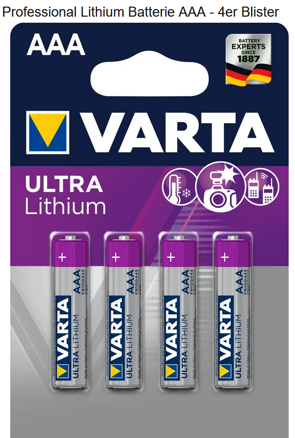 Bild von Varta Lithium LR03 AAA 4er Blister