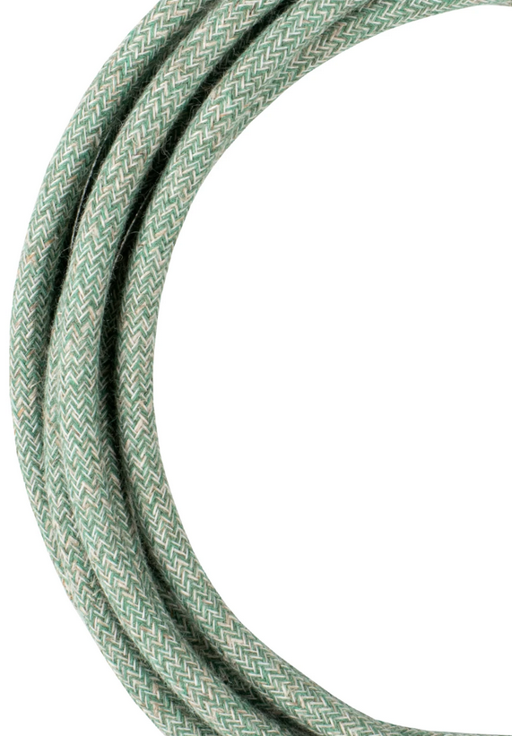 Bild von Textilkabel 3 Meter Tweed grün 2x0.75mm2